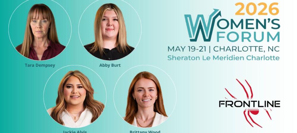Four leaders from the Frontline team attending the 2026 Women's Forum