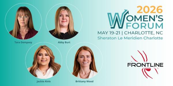 Four leaders from the Frontline team attending the 2026 Women's Forum