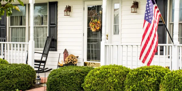 home-with-american-flag-outside